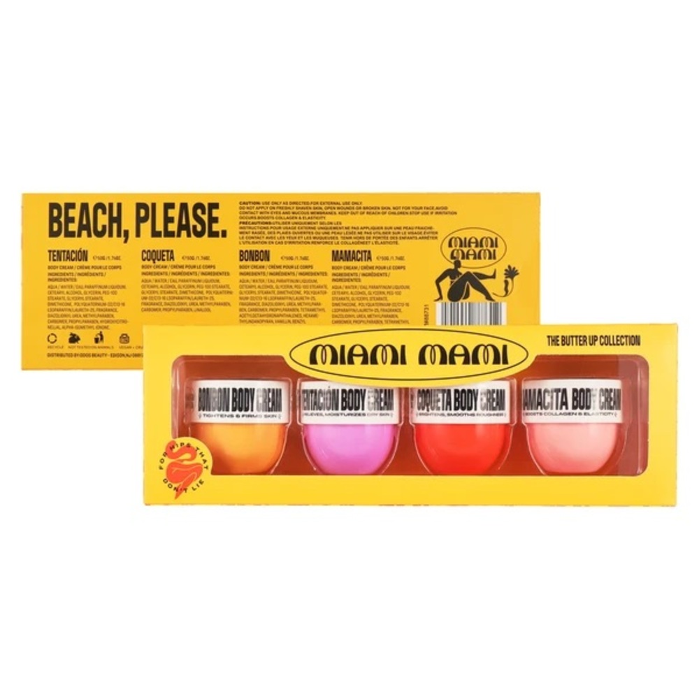 Beach, Please Body Cream Set - Pink, Red, Orange, Cream